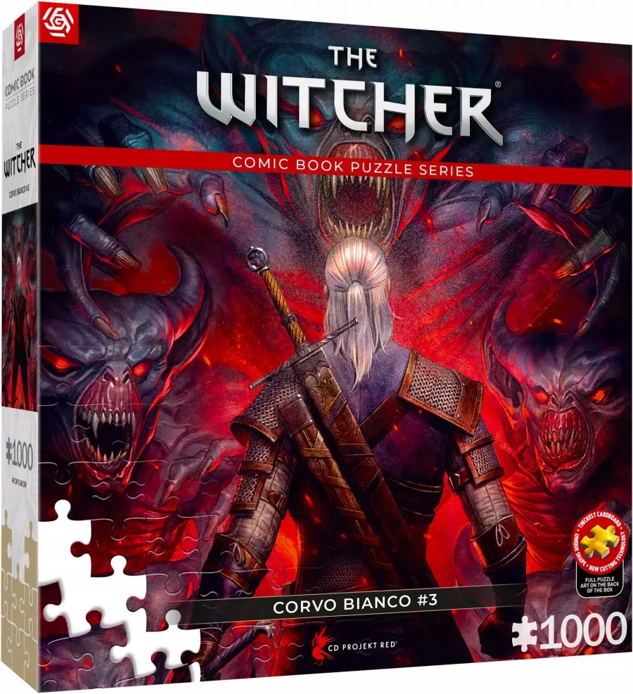 Puzzle 1000 The Witcher (Wiedźmin) Corvo Bianco – Układanka pełna przygód