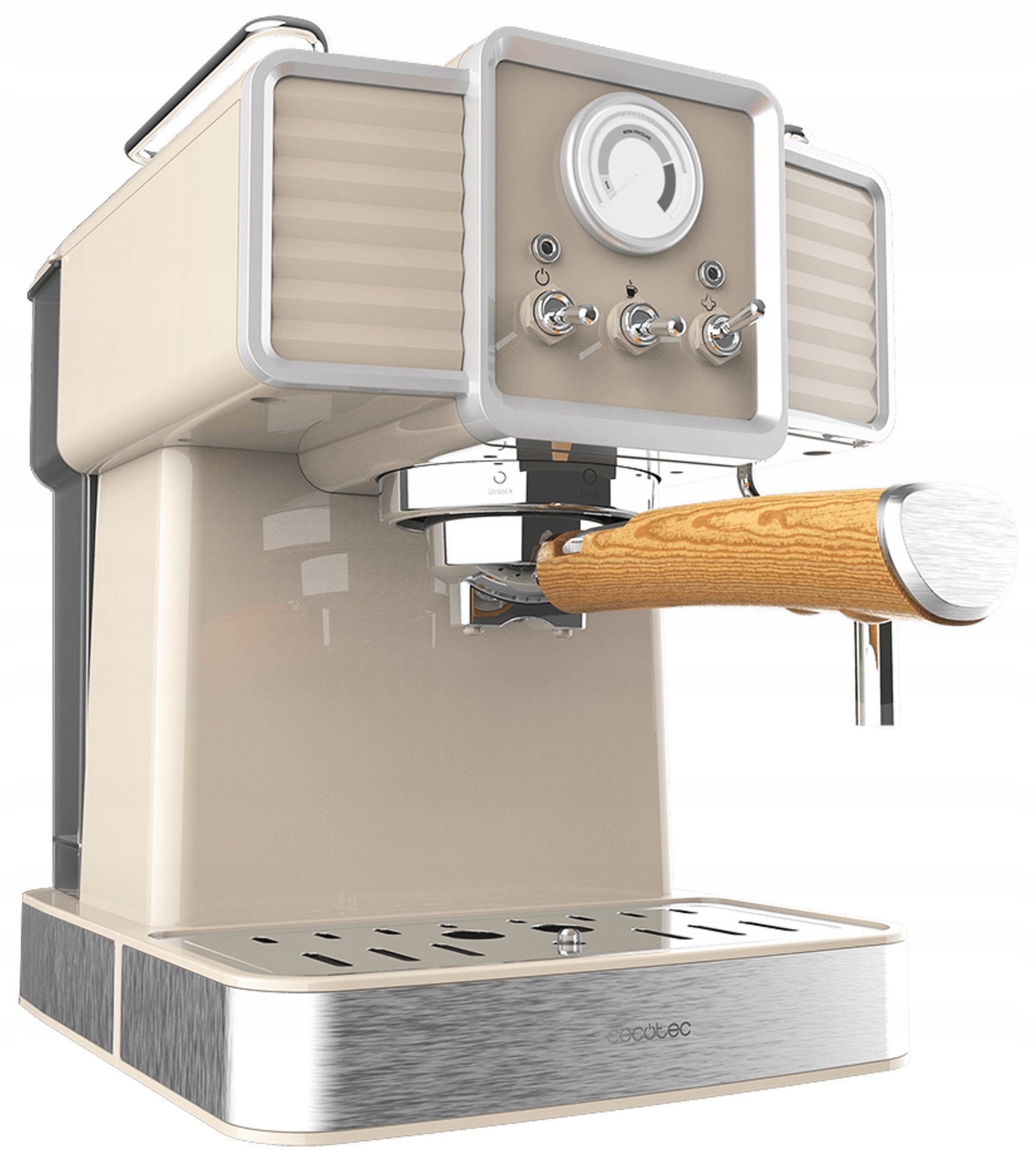 Kolbowa konstrukcja dla łatwego parzenia kawy