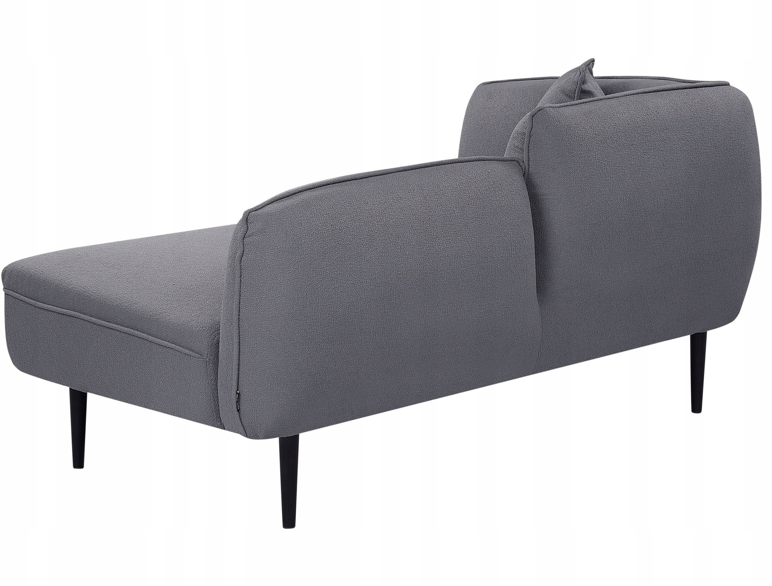 Szezlong boucle lewostronny ciemnoszary CHEVANNES – Elegancja i komfort w Twoim wnętrzu