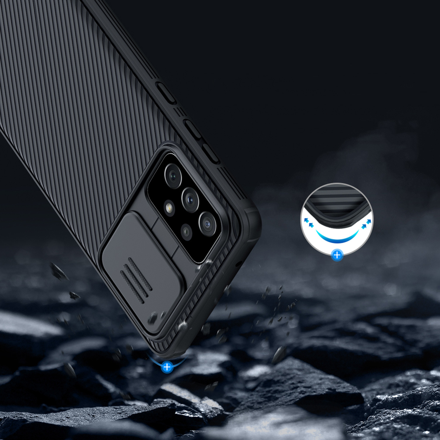 Etui Nillkin Camshield Samsung Galaxy A72 4G/5G - Specyfikacja: Etui Nillkin CamShield Pro do Galaxy A72 4G/5G