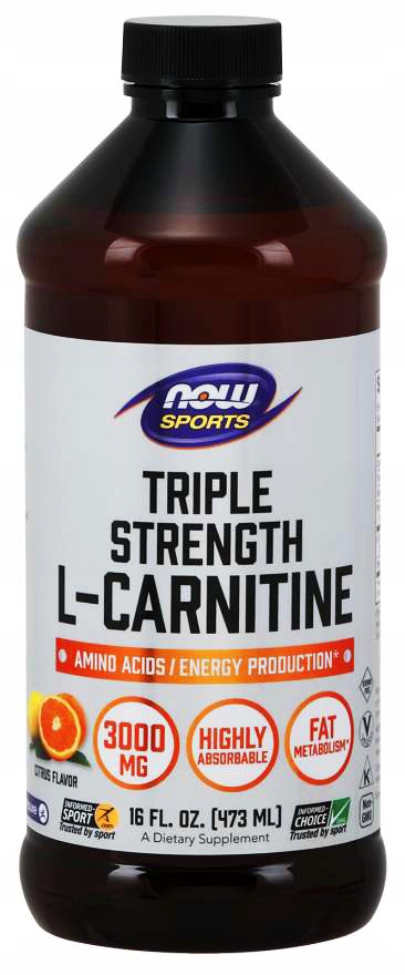 NOW FOODS L-Carnitine Triple Strength Liquid 3000 mg Citrus – Twoje wsparcie w zdrowym stylu życia