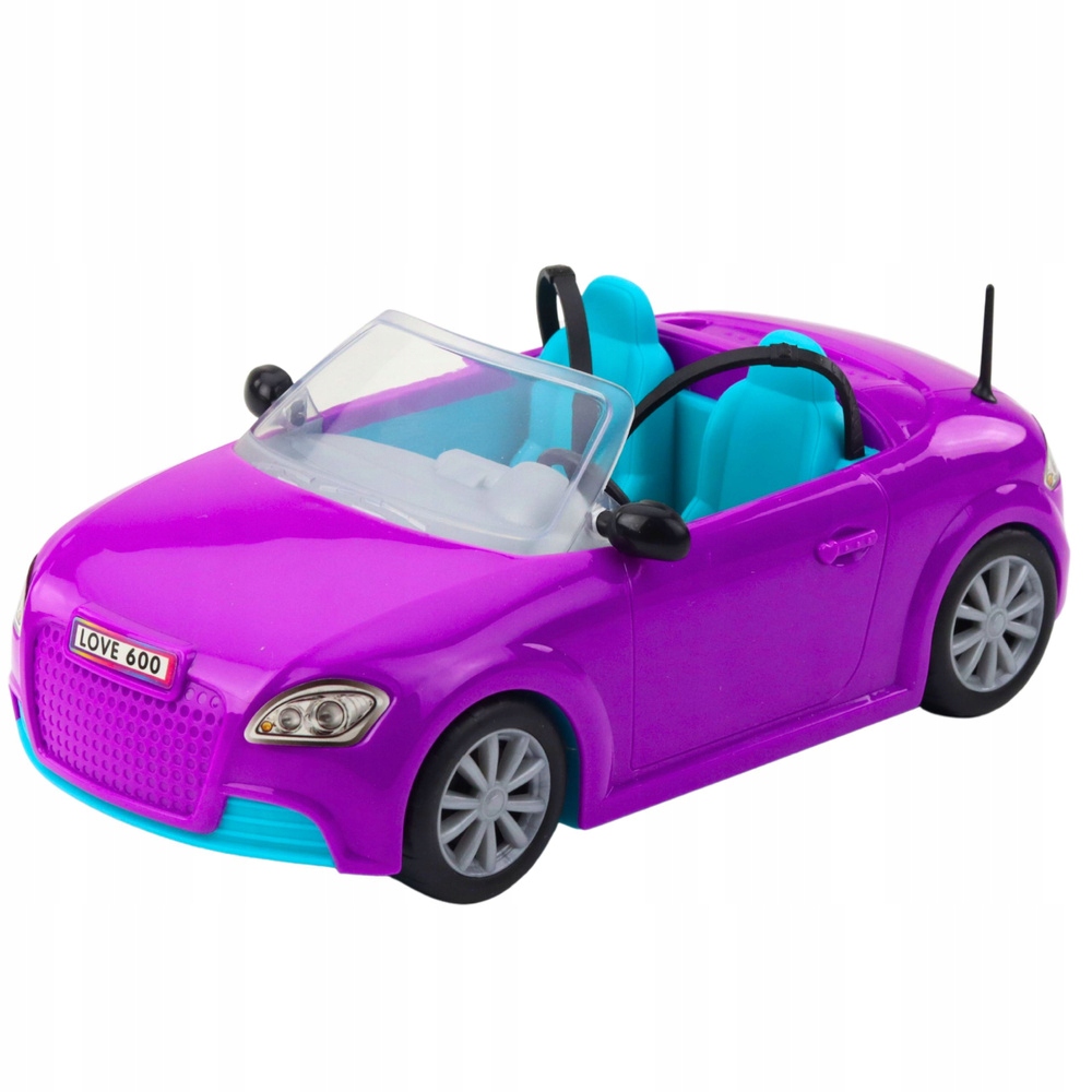 Realistyczny design fioletowego kabrioletu