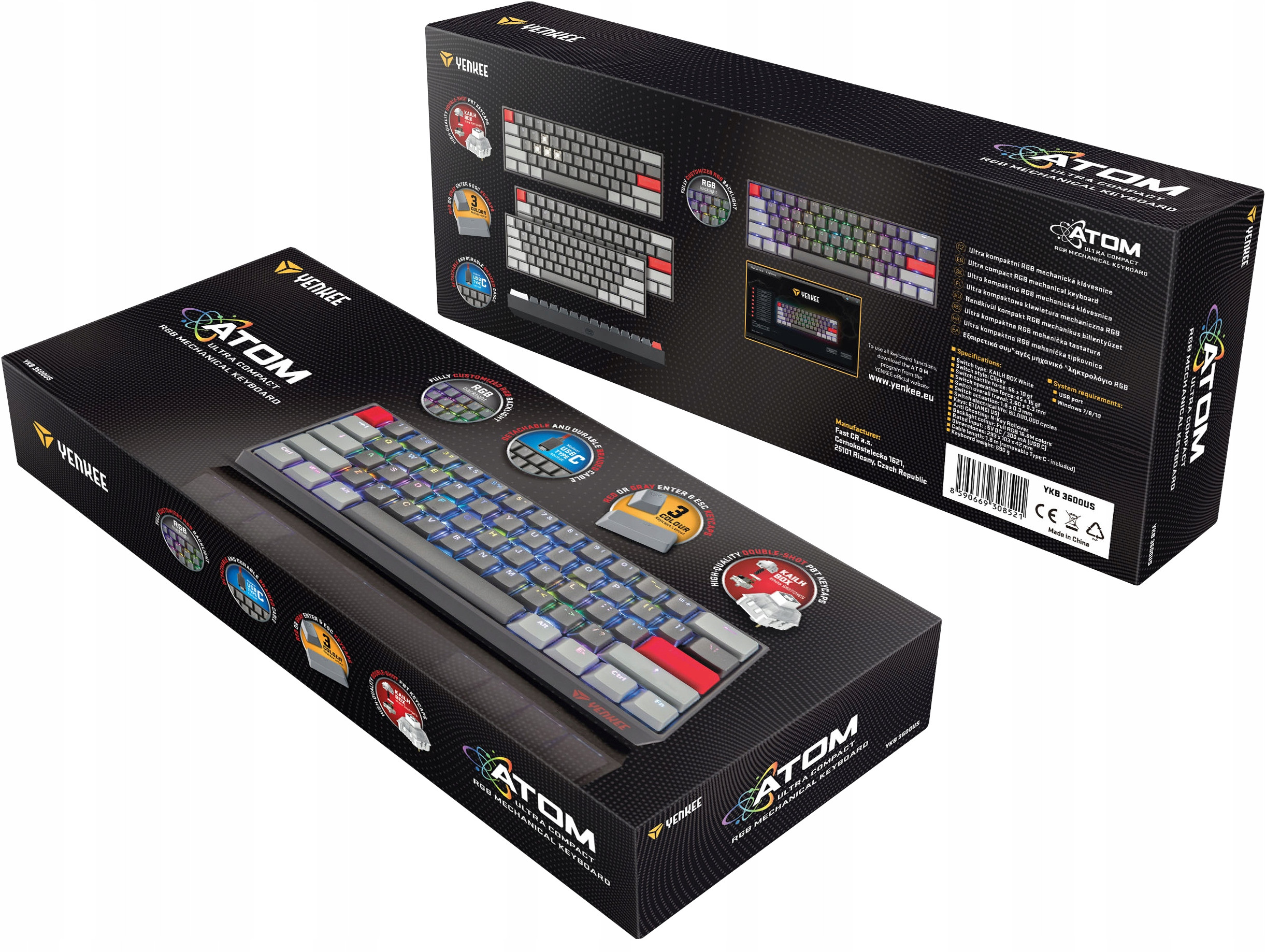 Ultra kompaktowe wymiary klawiatury