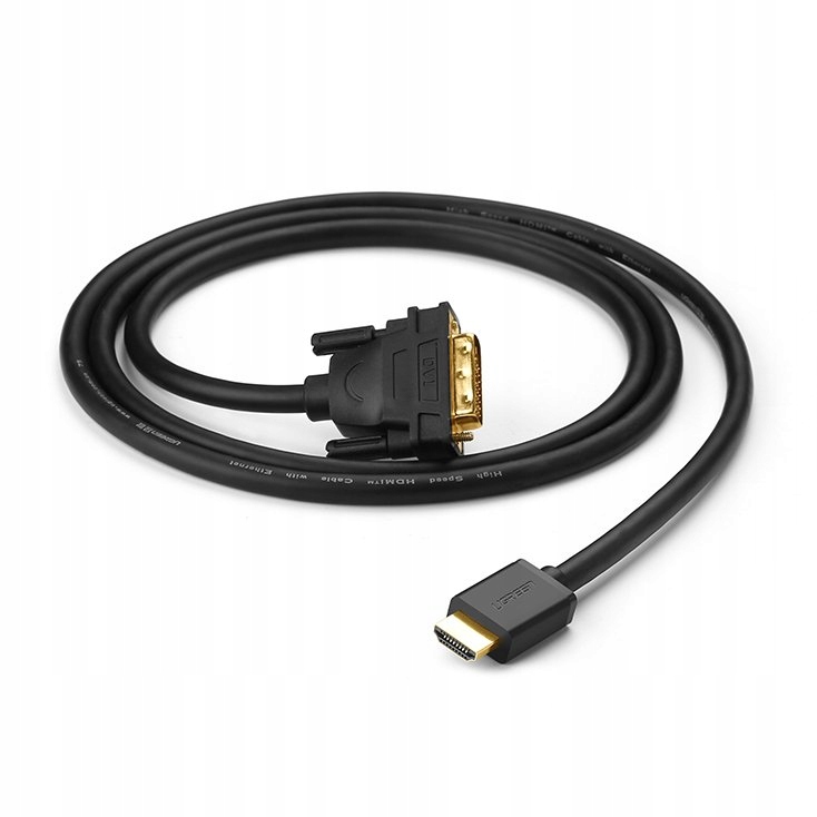 Kabel HDMI - DVI UGREEN HD106, 3m (czarny) – Idealne połączenie dla Twojego sprzętu