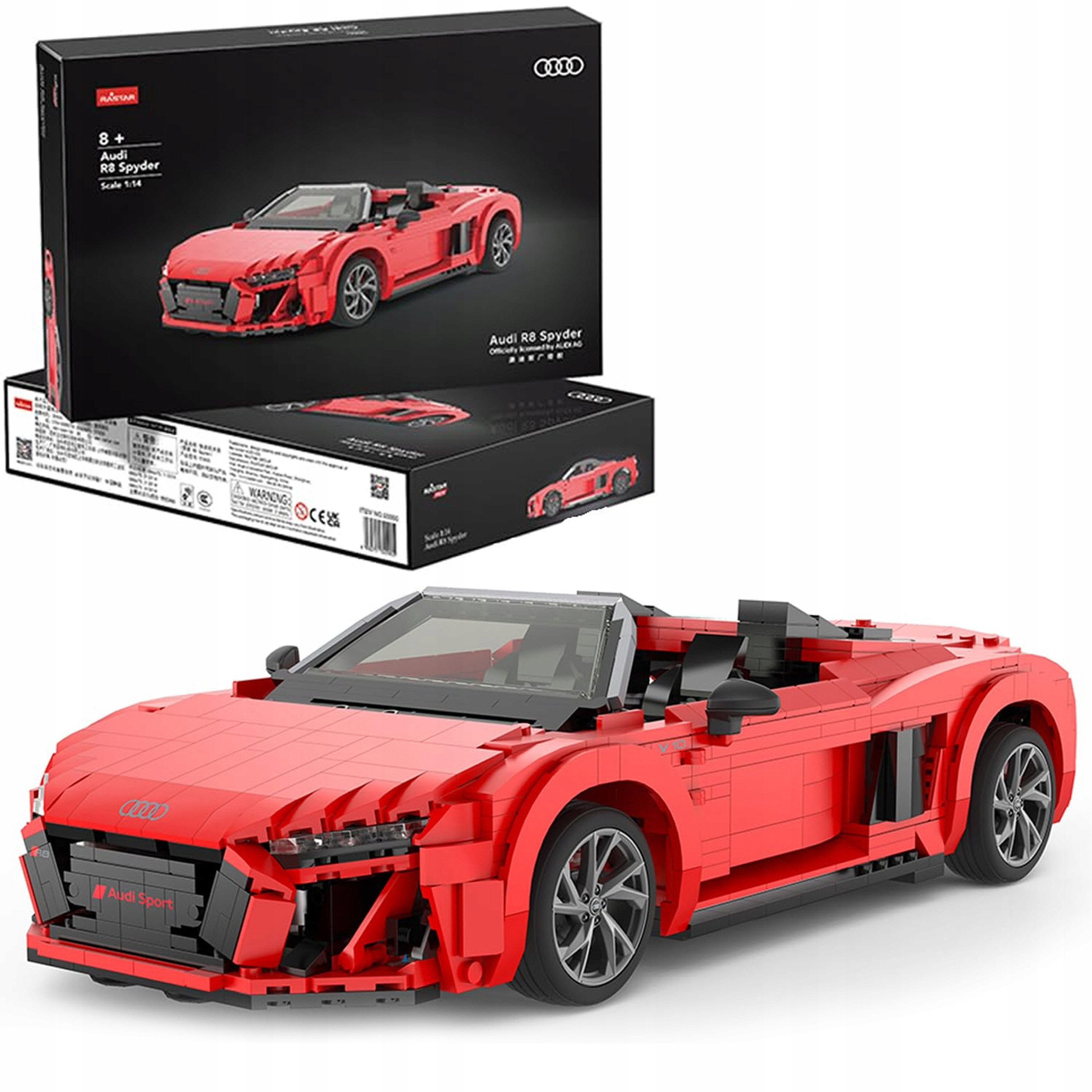 Klocki Rastar Audi R8 93800 – Stwórz własny model ikony motoryzacji
