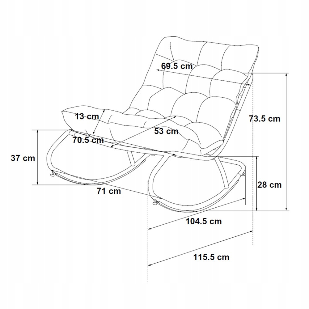 Wymiary Fotel Bujany VIBE – Idealne Dopasowanie do Twojej Przestrzeni