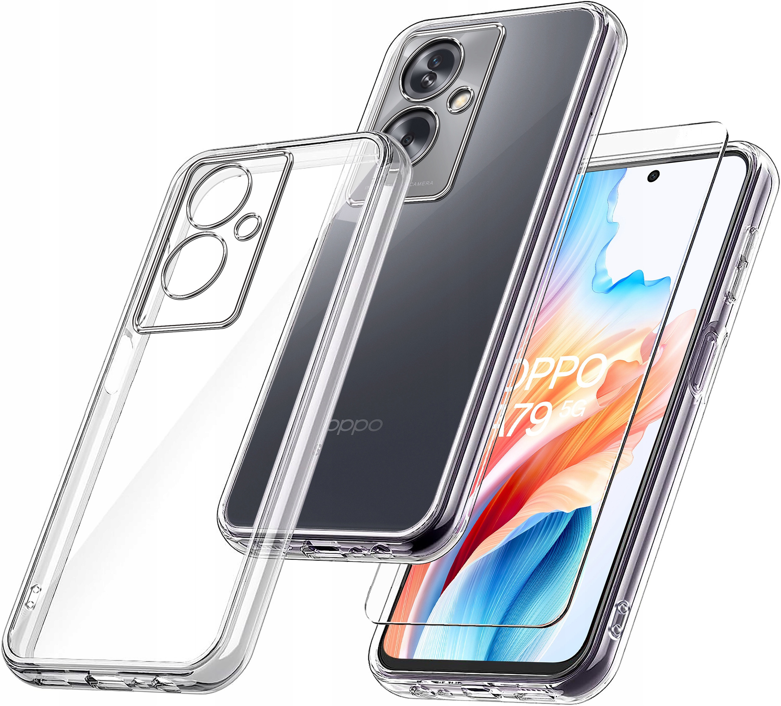 Etui do Oppo A79 5G WZMACNIANE 360 CLEAR – Pełna ochrona dla Twojego smartfona