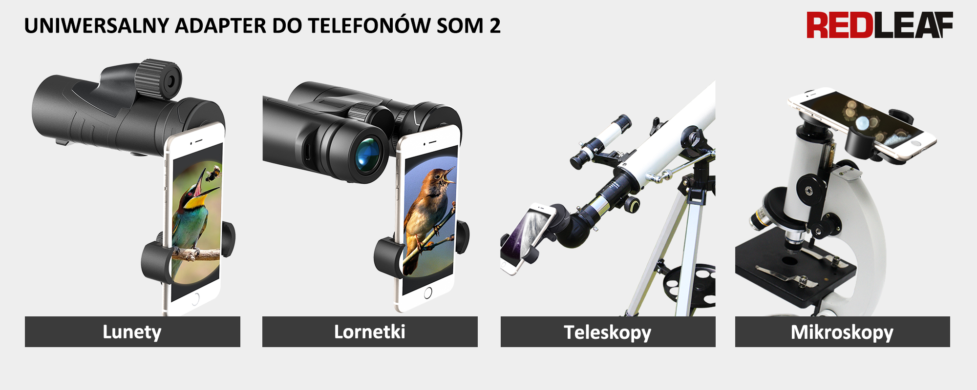 Grafika - Adapter Redleaf SOM-2 do montażu smartfonów na lunetach, teleskopach i mikroskopach_01.jpg
