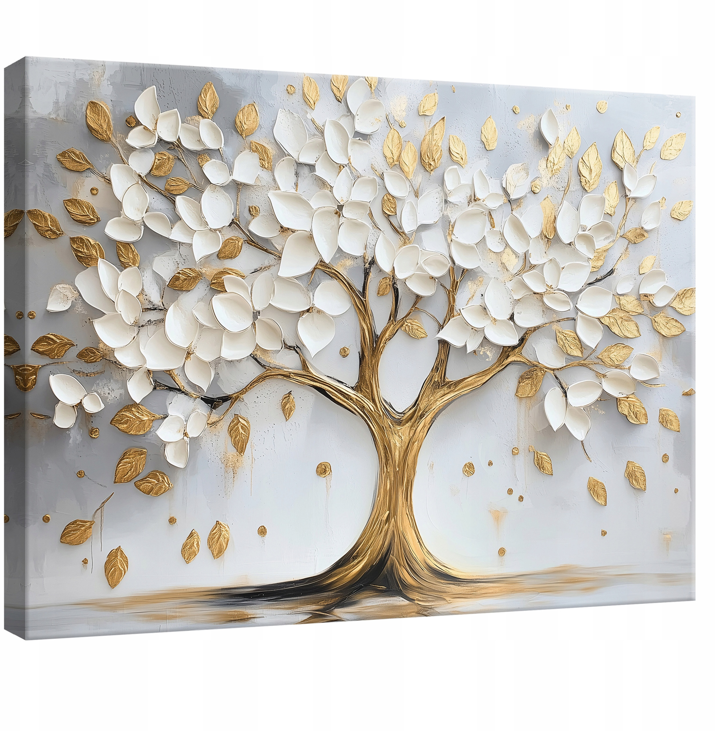 Obraz do sypialni, salonu i kuchni Kwiaty Drzewo 3D na płótnie 60x40 – Wyjątkowa dekoracja wnętrz