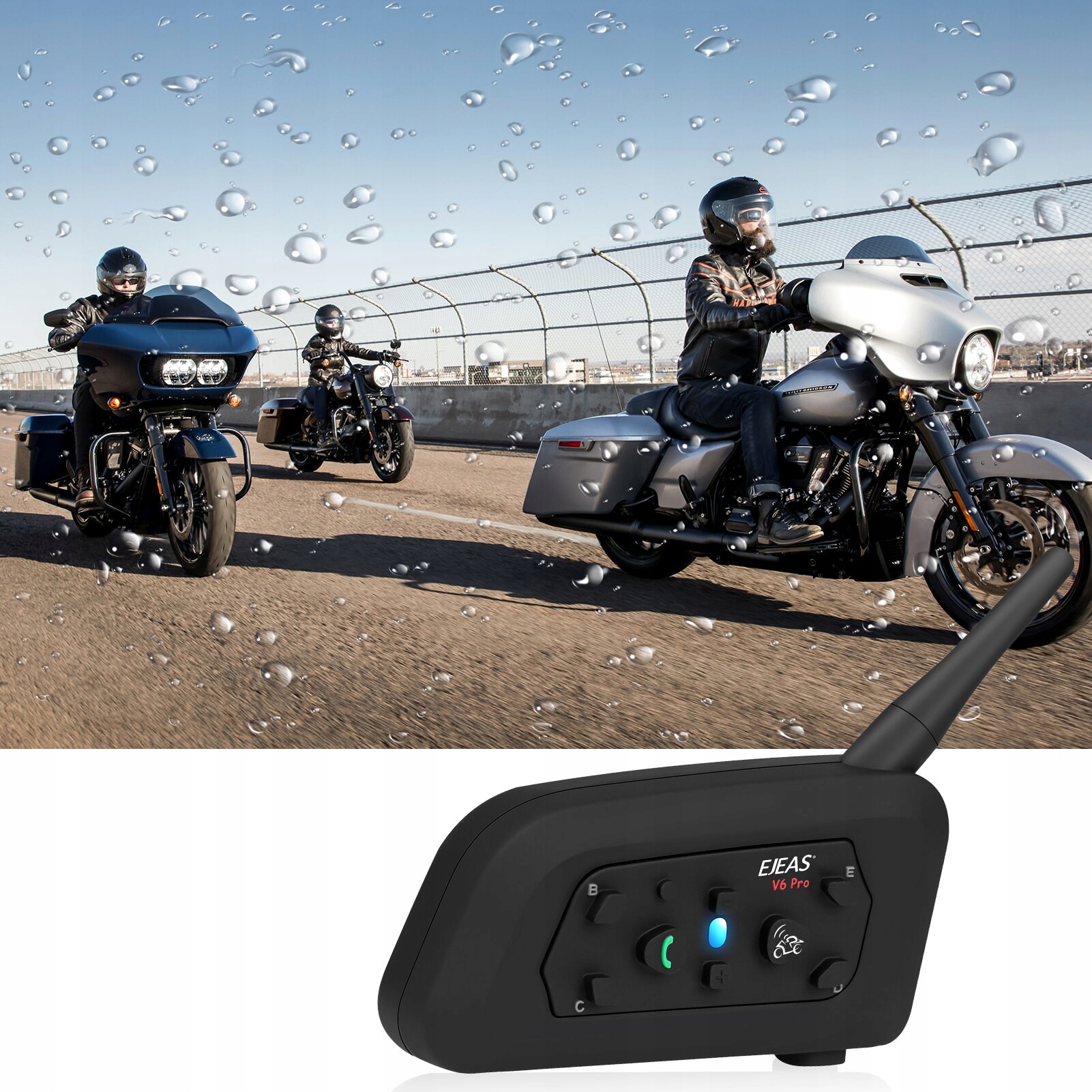 Ejeas EJEAS V6PRO+ Interkom motocyklowy – Niezawodna komunikacja dla motocyklistów