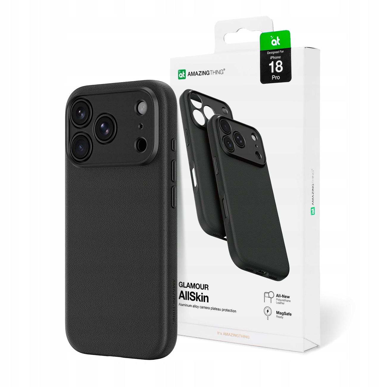 Glamour AllSkin iPhone 18 Pro tok kameravédővel - fekete