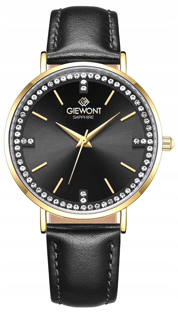 Zegarek Damski Giewont Sapphire Złoto Czarny GW5390-A4 – Elegancja na każdą okazję