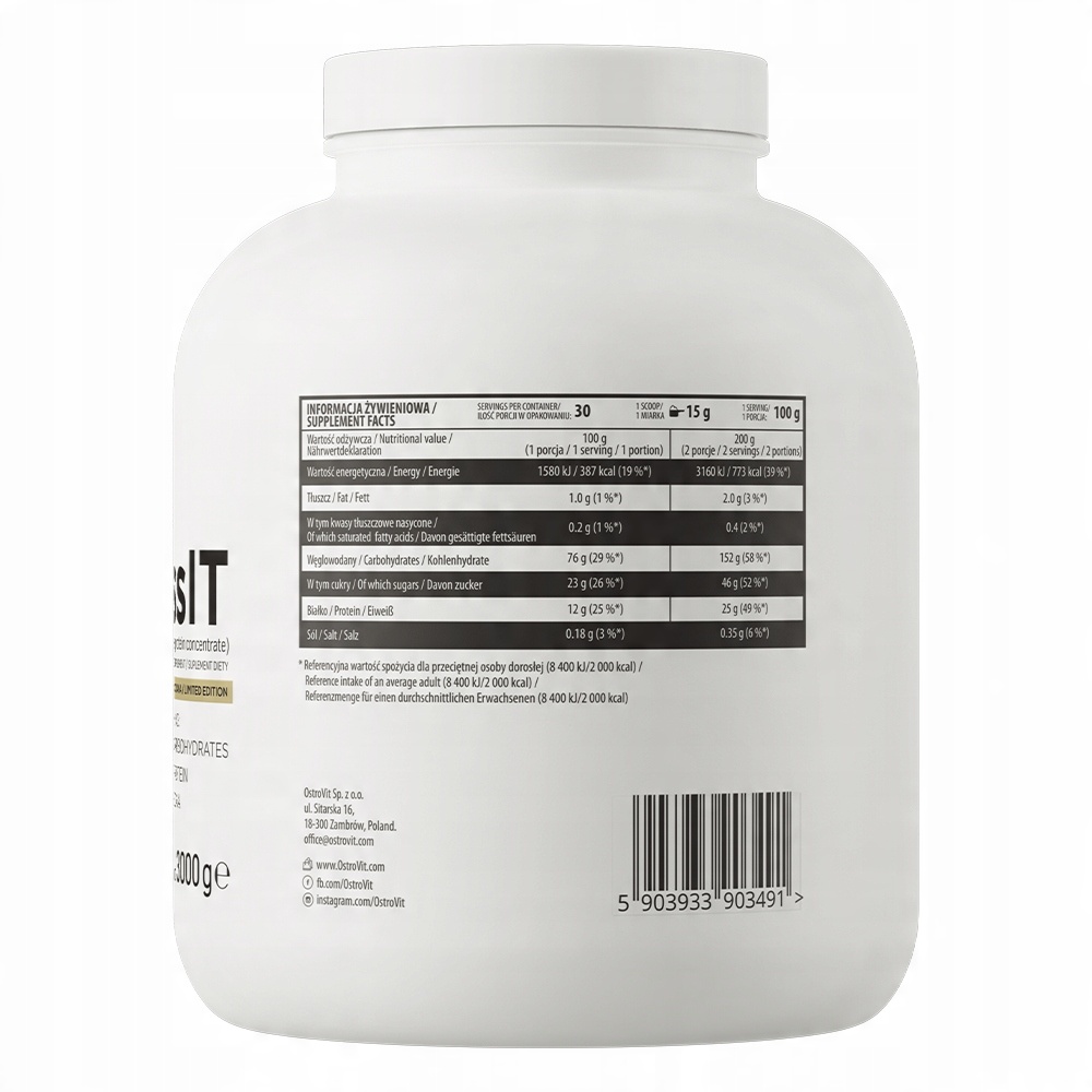 Doskonałe źródło węglowodanów i białka