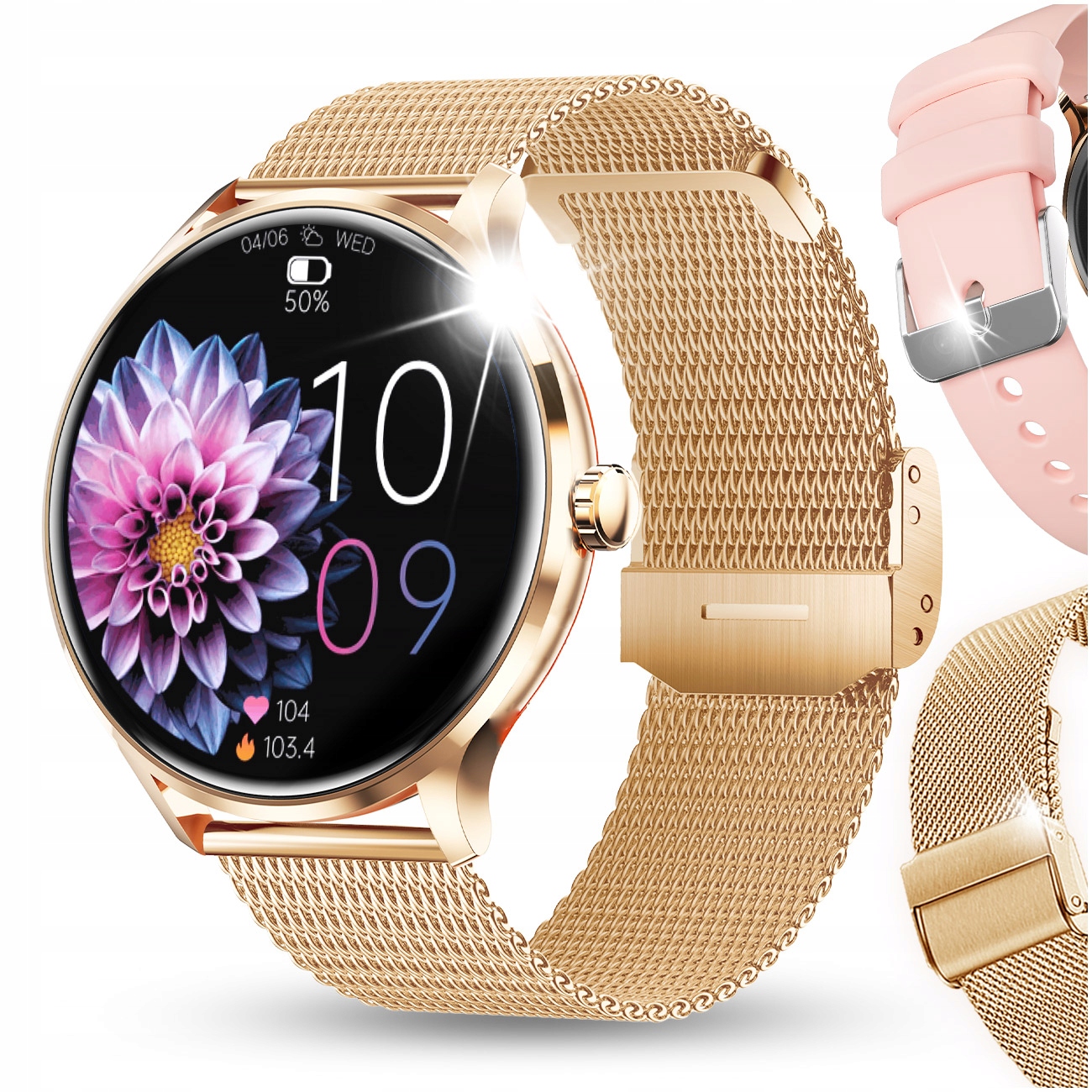 SMARTWATCH DAMSKI ZEGAREK POLSKIE MENU ROZMOWY CIŚNIENIE PULS DLA KOBIETY – Twój styl i zdrowie w jednym