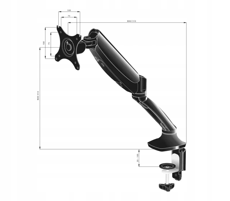 Właściwości techniczne uchwytu DS3001C-B1