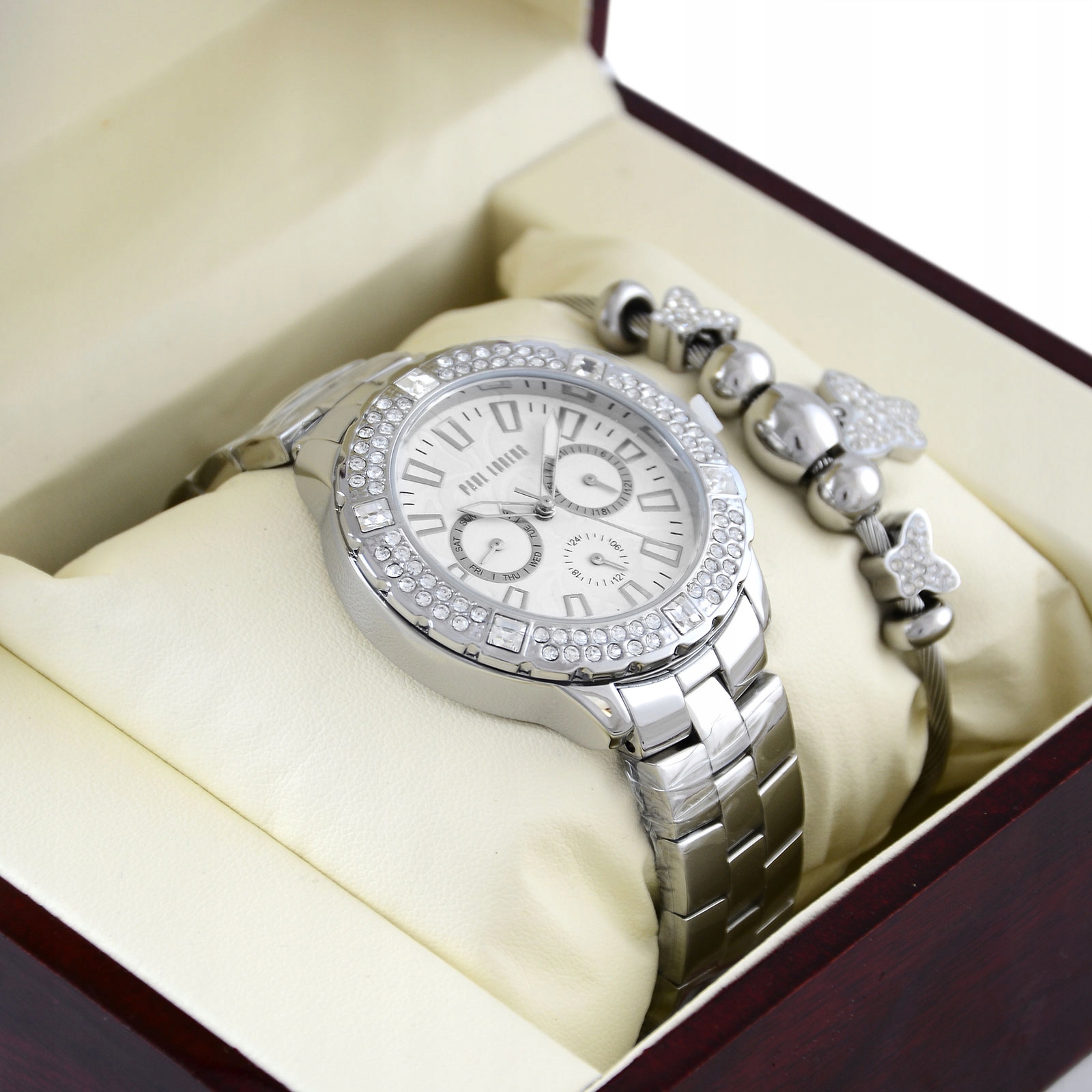 Zestaw prezentowy damski zegarek Paul Lorens NAOMI + bransoletka Pacific – Idealny upominek dla każdej kobiety