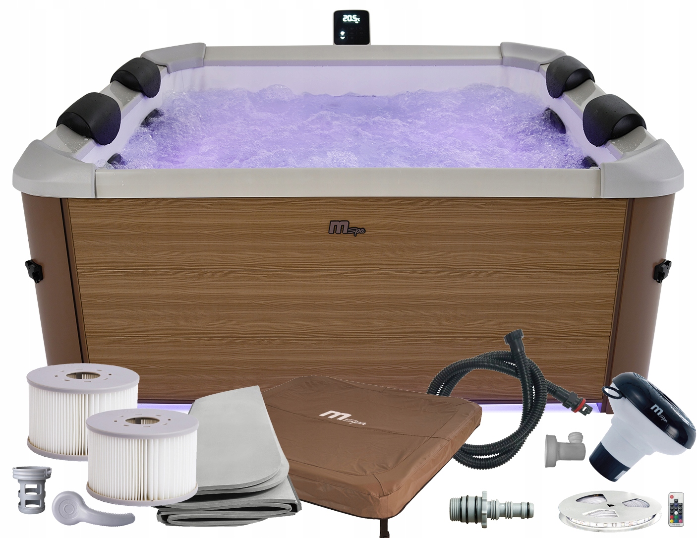 Basen z hydromasażem sztywny Amber MSpa – Luksusowy relaks w Twoim ogrodzie