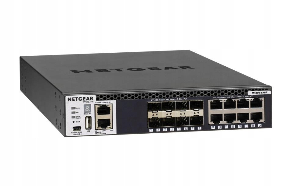 Switch NetGear M4300-8X8F – Wydajność i niezawodność w sieci