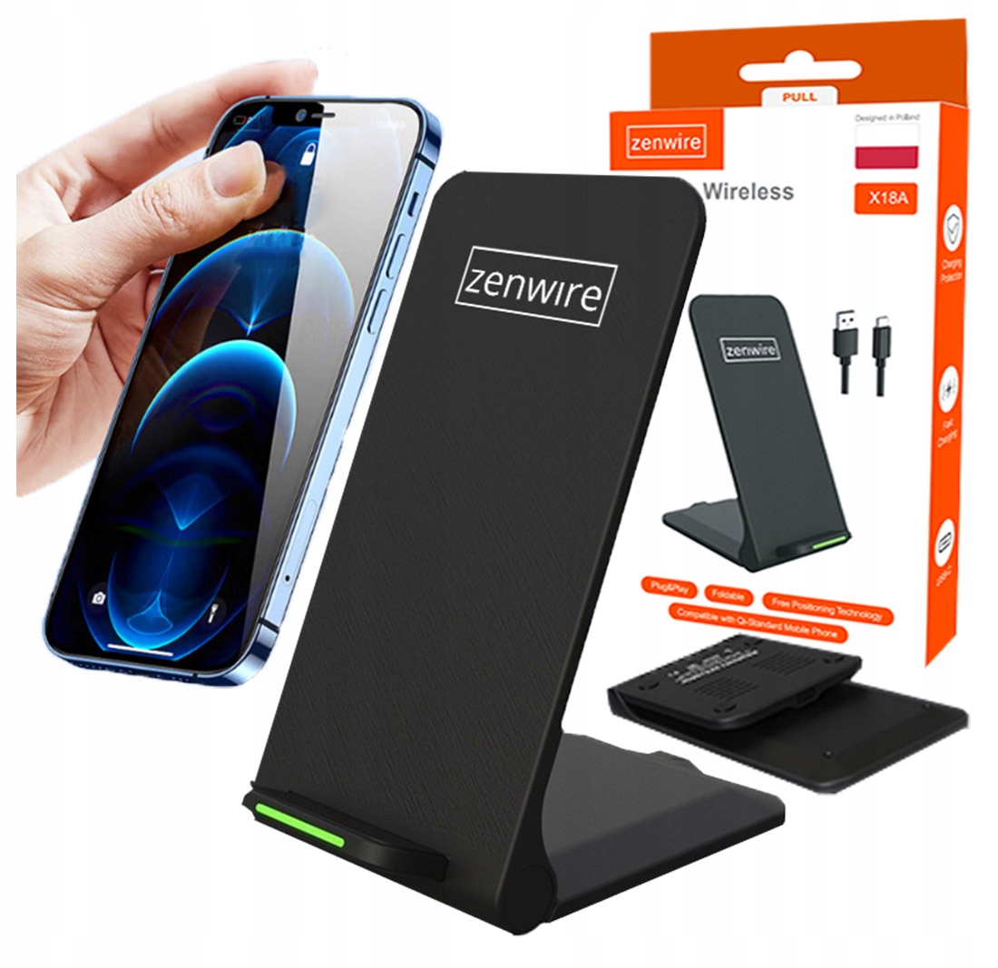 Ładowarka Zenwire Szybka Bezprzewodowa Ładowarka Indukcyjna Stacja Ładująca USB-C QI 15W FAST – Innowacyjne rozwiązanie dla Twojego biura
