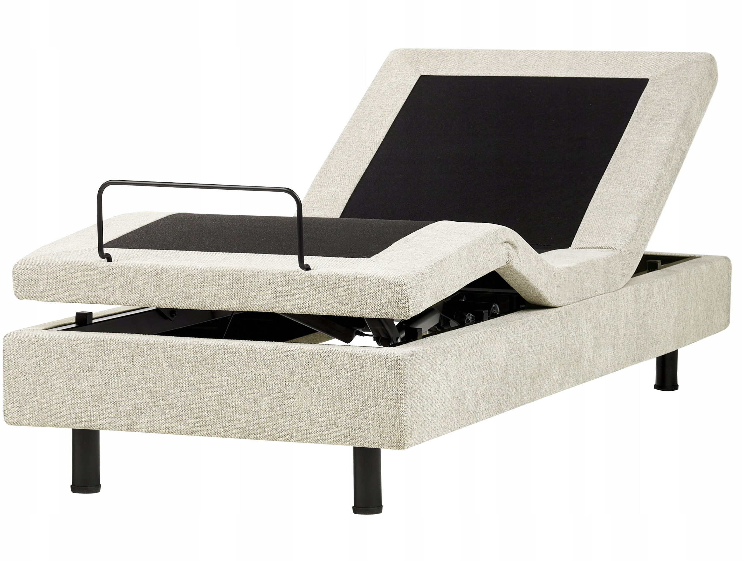 Łóżko regulowane bez zagłówka DUKE II 80 x 200 cm Beżowy – Komfort i styl w Twojej sypialni