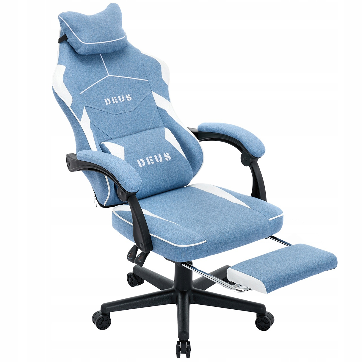 Fotel Gamingowy DEUS Edge Light Blue – Komfort i styl w biurze