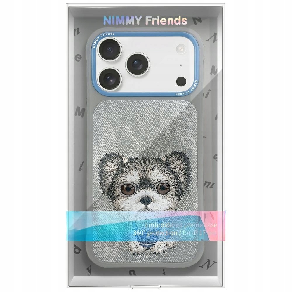 Etui Nimmy Big Eyed Pet 2.0 Dog do iPhone 17 szary – Styl i funkcjonalność w jednym