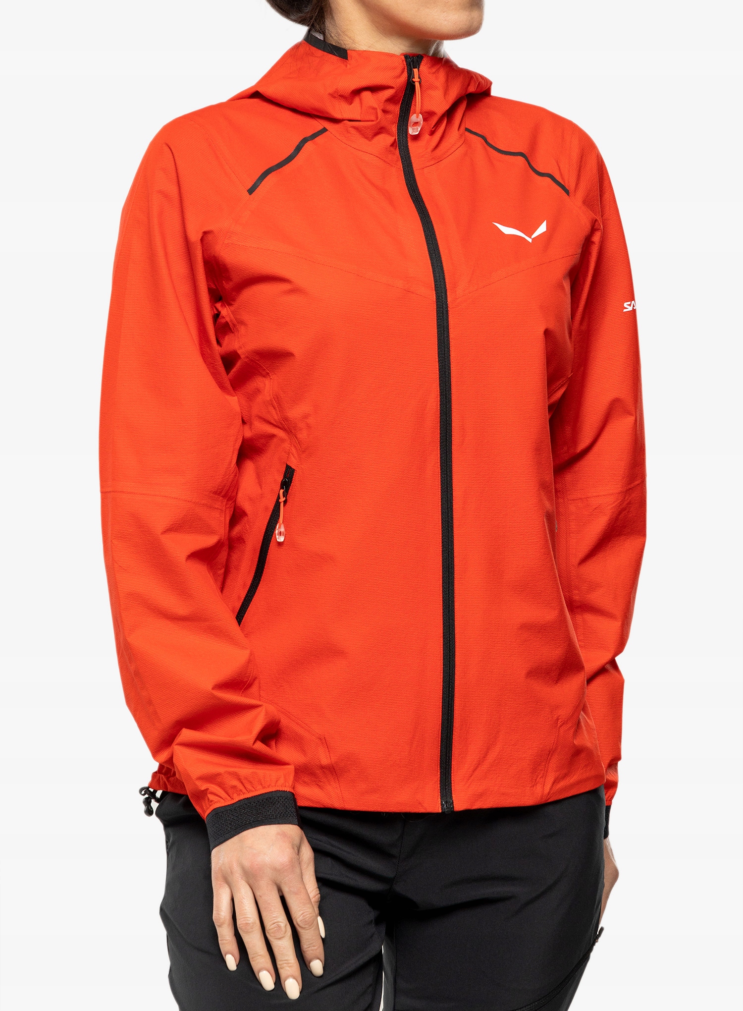 Kurtka damska Salewa Pedroc PTX 2,5L Light Jacket - flame 36 (S) – Idealna na szlaki