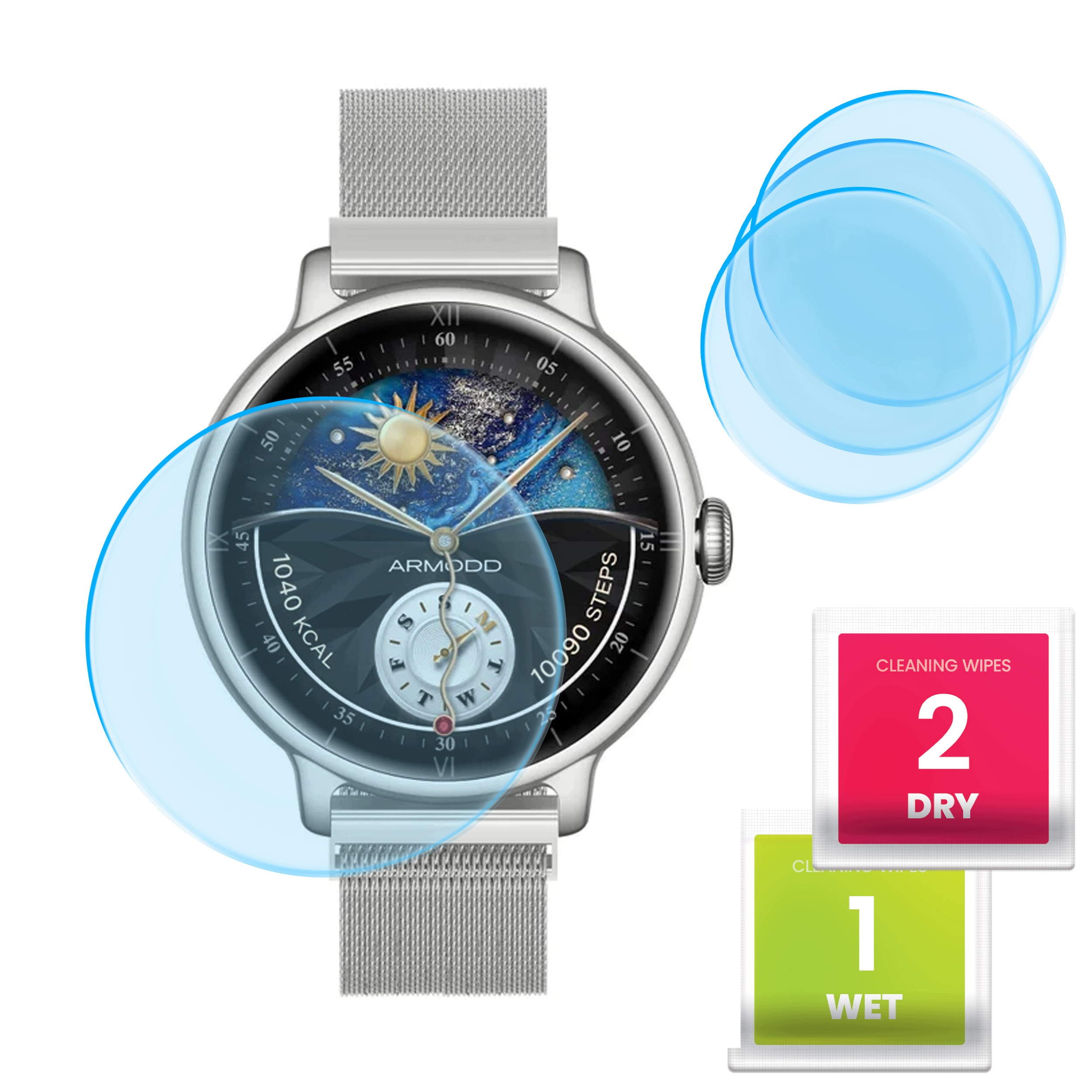 3PAK Szkło Hartowane Uniwersalne Na Smartwatch fi 36mm – Niezawodna ochrona dla Twojego zegarka