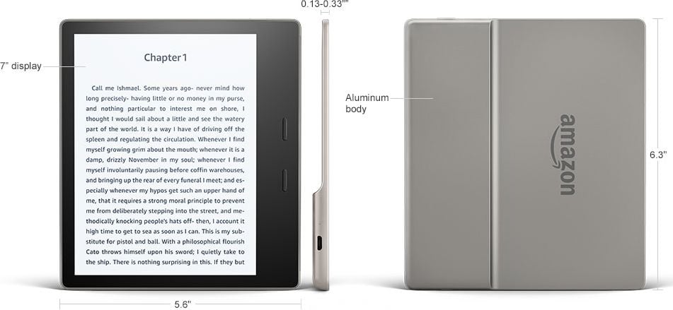 Amazon Kindle Oasis 2 (2017) 8GB - wymiary