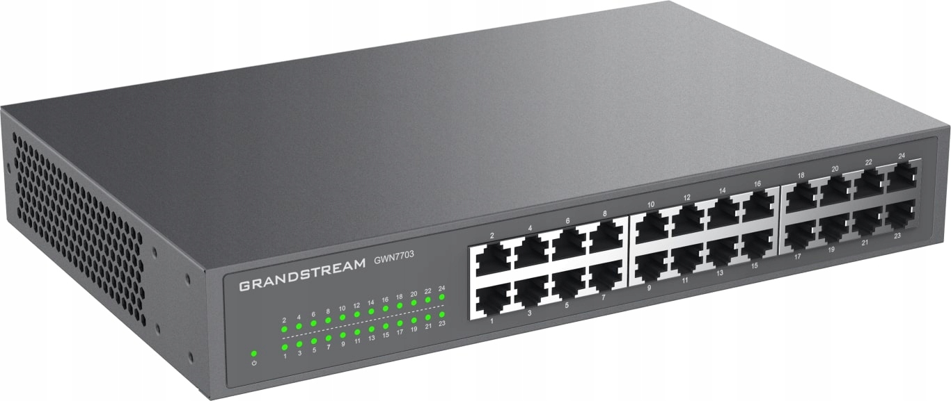 Grandstream GWN 7703 – Niezawodny niezarządzany switch 24xGbE
