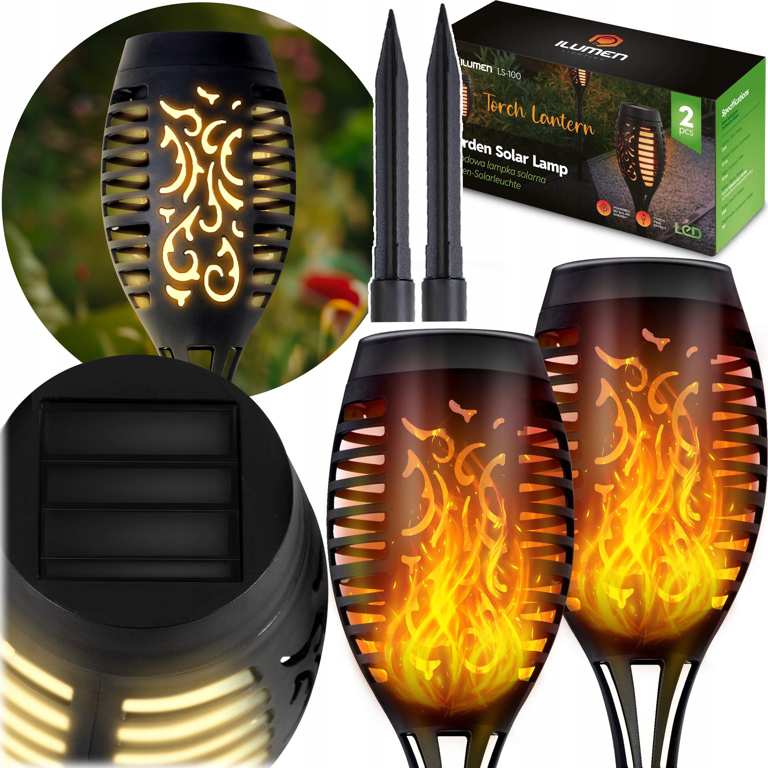 Lampka solarna pochodnia Ilumen LS-100 – Magia świateł w Twoim ogrodzie