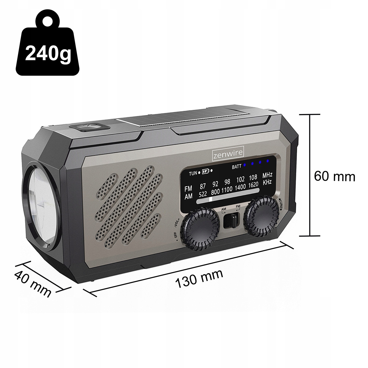 Wbudowana teleskopowa antena – Doskonały odbiór fal radiowych