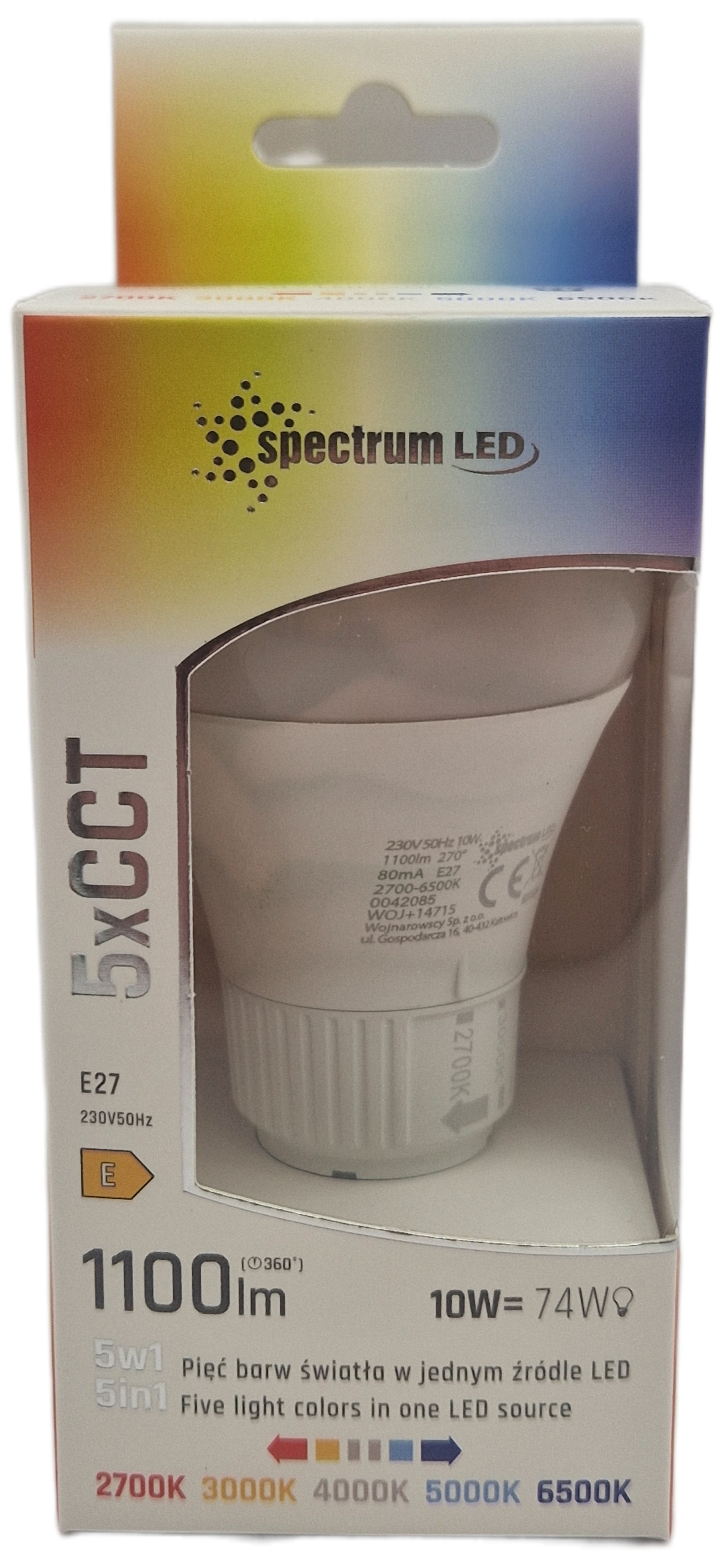 Innowacyjne rozwiązanie z 5 barwami światła