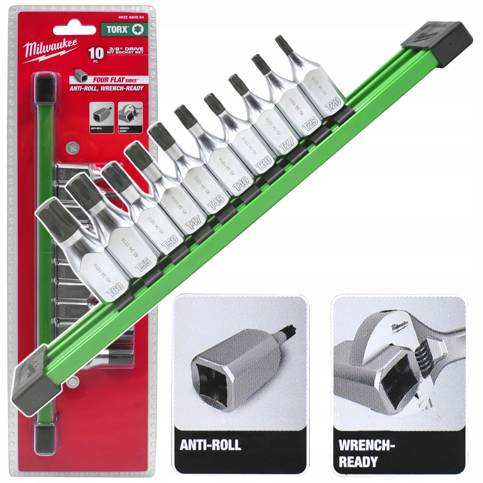 Hikoki Milwaukee Zestaw Nasadek Torx 3/8'' T20-T60 – Wydajność i trwałość w jednym