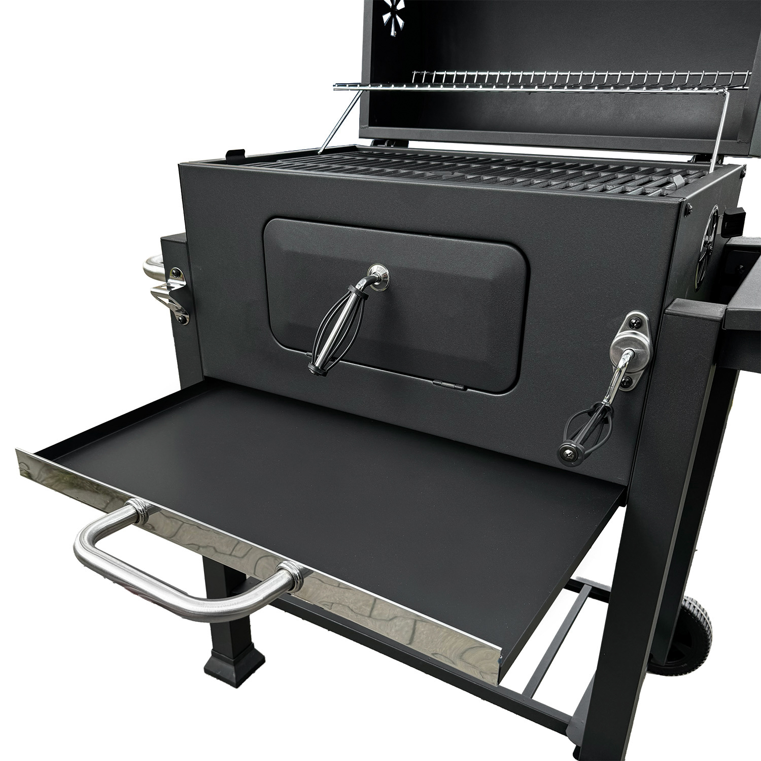Duży Grill węglowy żeliwny ruszt 113,5x50x107 cm – Idealny na każdą okazję