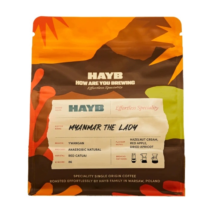 Kawa ziarnista HAYB Myanmar The Lady 250g – Wyjątkowy smak 100% Arabiki