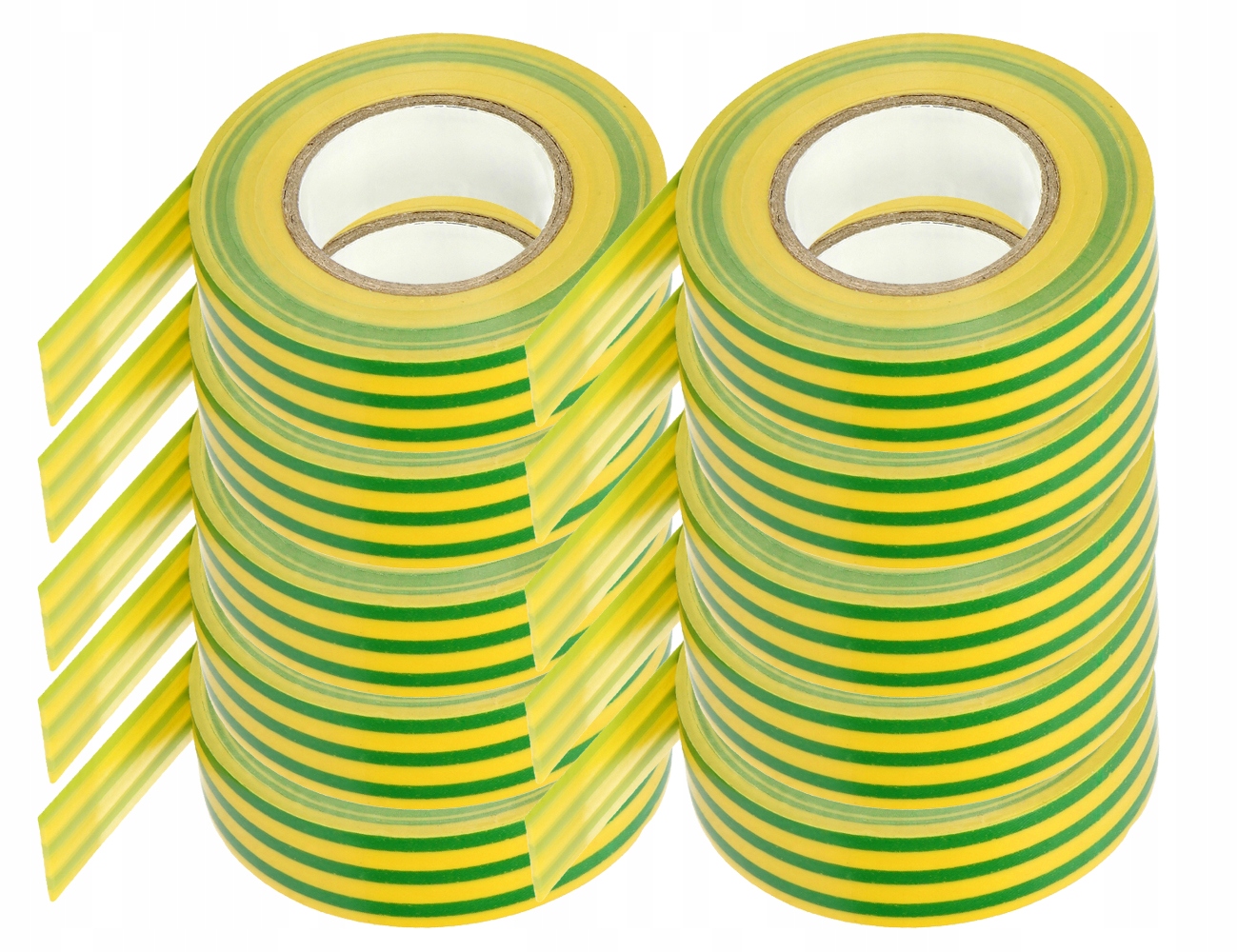 Zestaw 10 taśm izolacyjnych Energizer ORNO 19mm żółto/zielona – Niezbędne w każdym domu