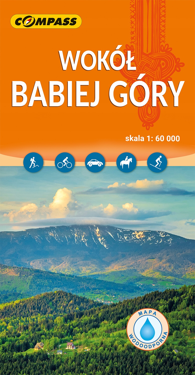 Mapa turystyczna - Wokół Babiej Góry laminowana – Odkryj piękno Beskidów