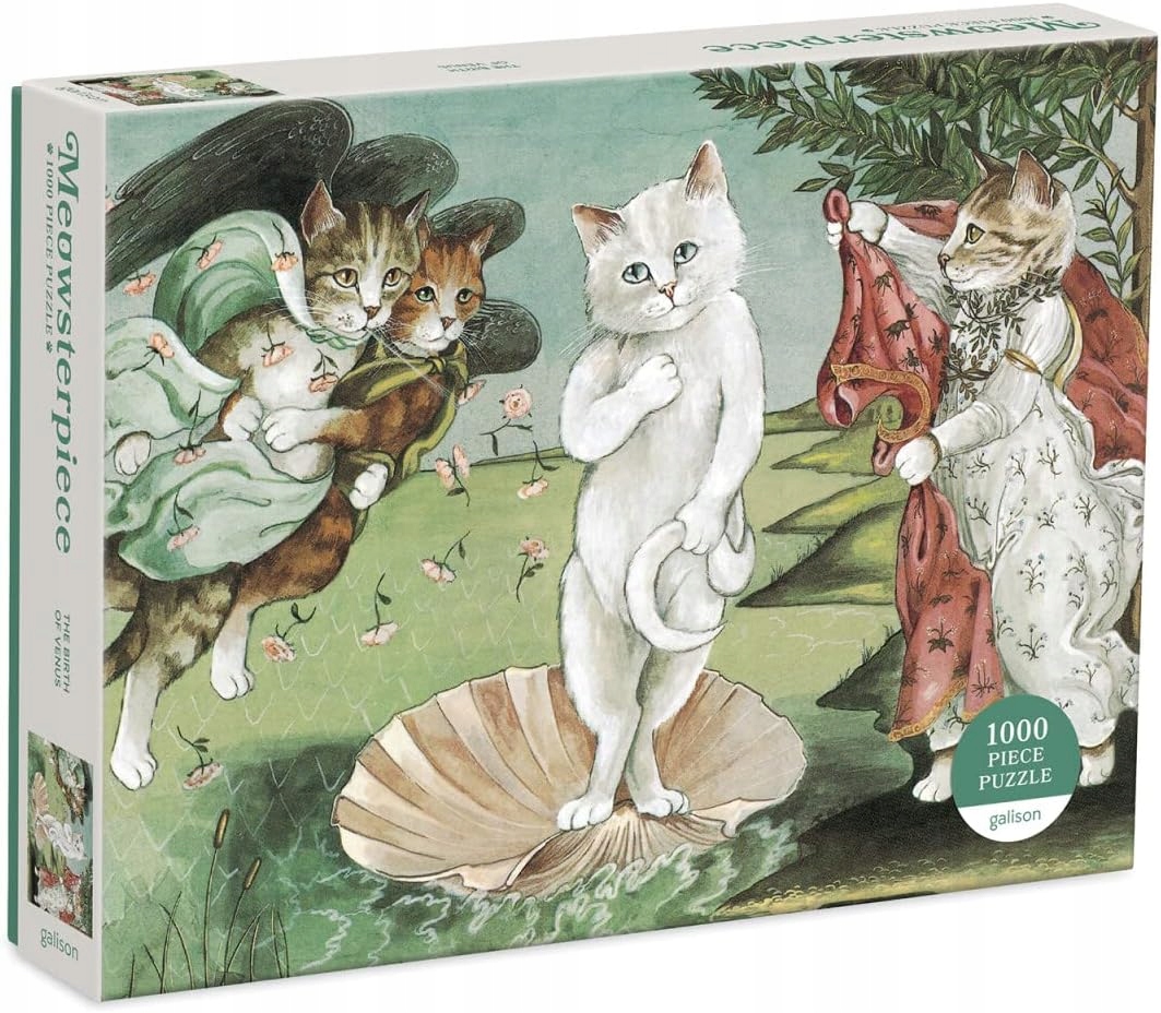 Puzzle 1000 elementów Galison Birth of Venus Meowsterpiece of Western Art – Sztuka w Twoim domu