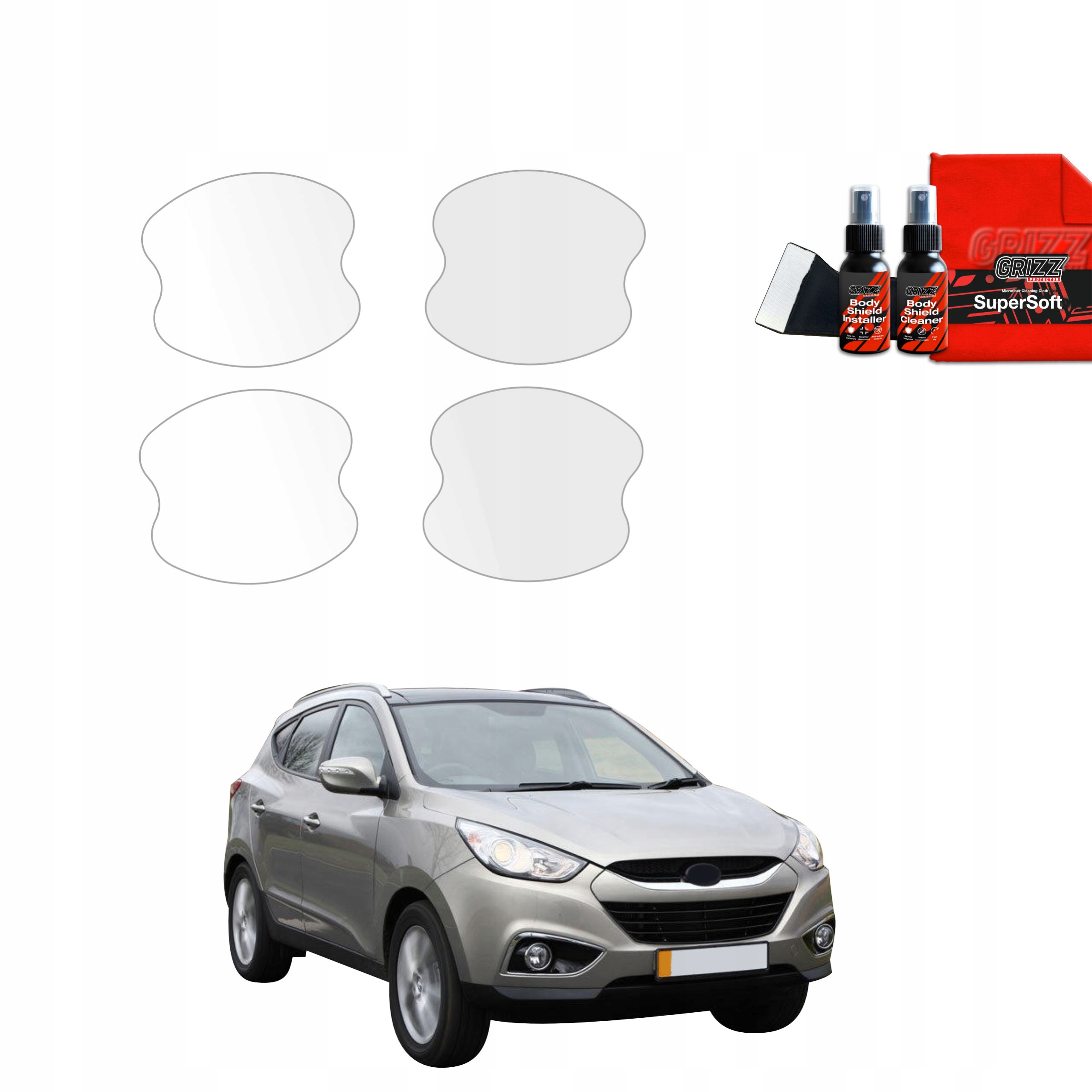 Bezbarwna folia ochronna BodyShield pod klamki do Hyundai ix35 (2009-2013) – Ochrona na najwyższym poziomie