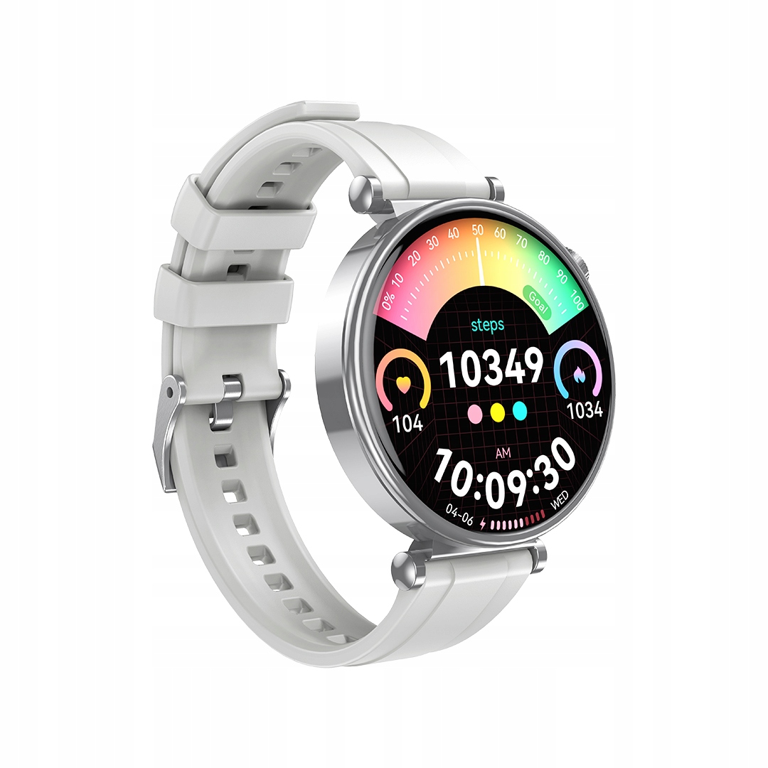 XO Smartwatch GT4 Mini Amoled Srebrny – Elegancja i Technologia w Jednym