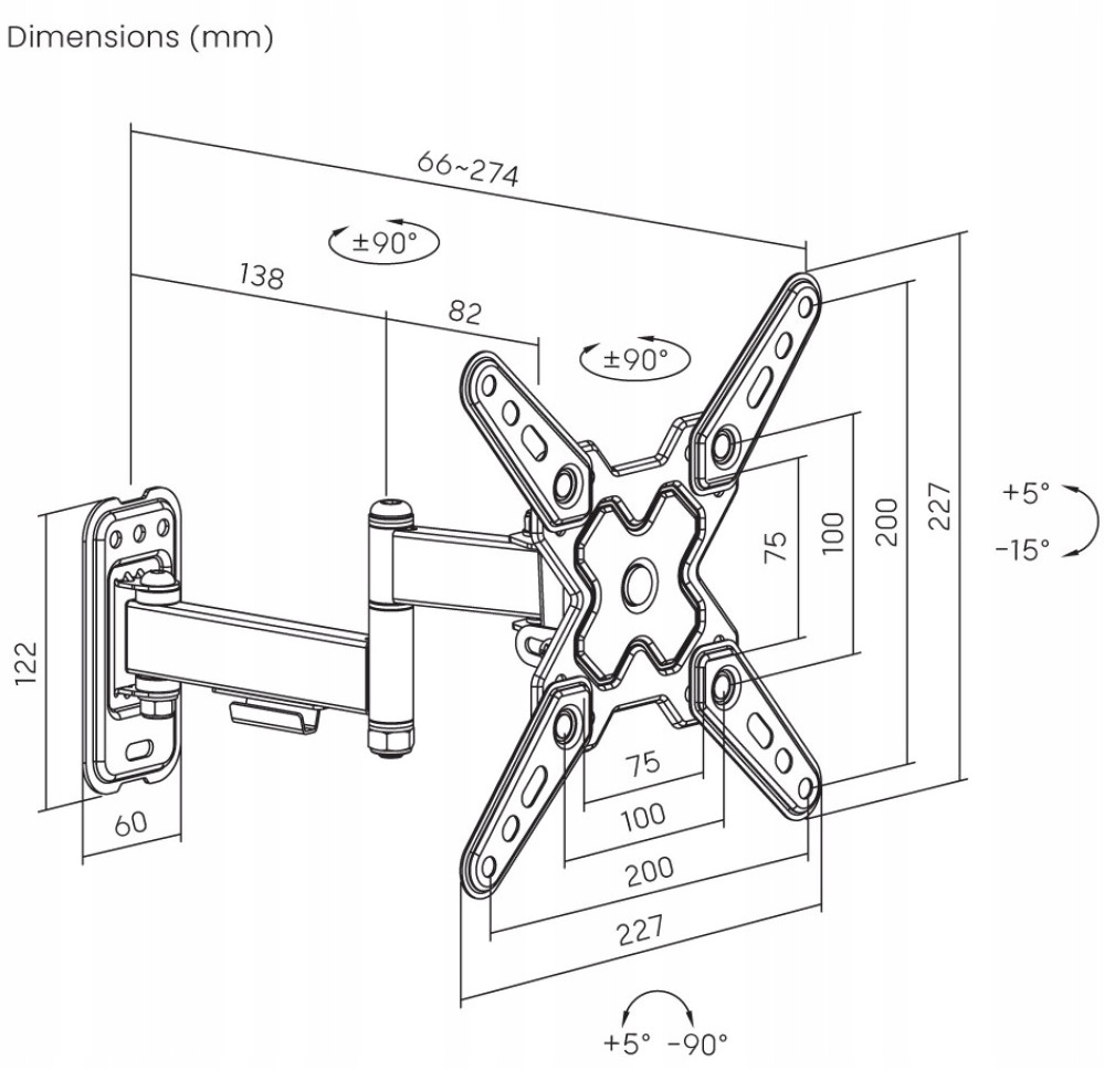 Obrotowy i uchylny mechanizm regulacji
