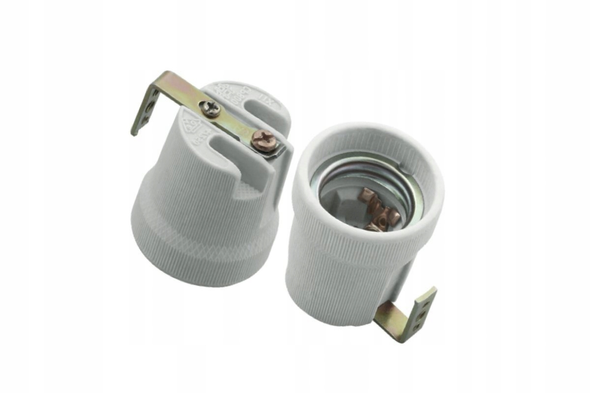 Oprawka ceramiczna E27 z mocowaniem – Szara elegancja do Twojego wnętrza