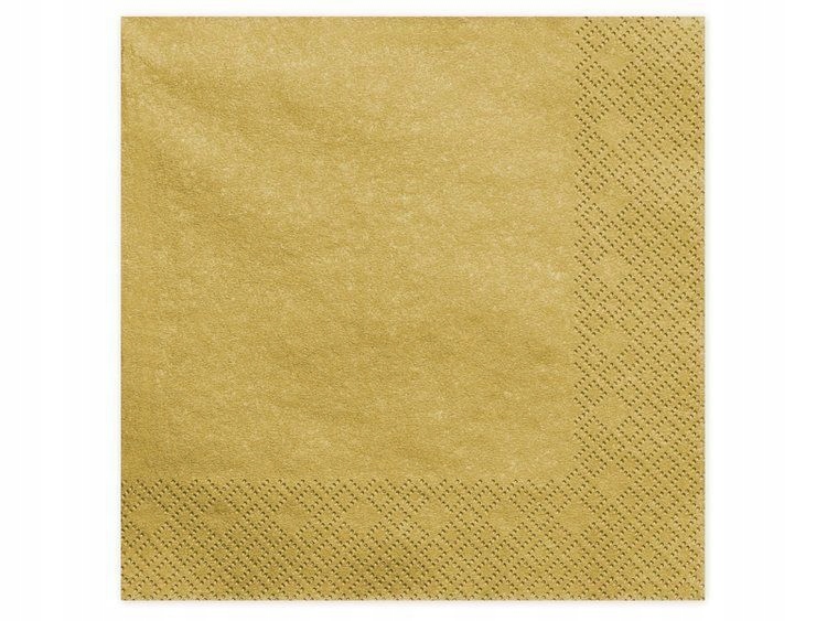 Three-layer gold napkins 40x40cm – Elegant decoration for any occasion