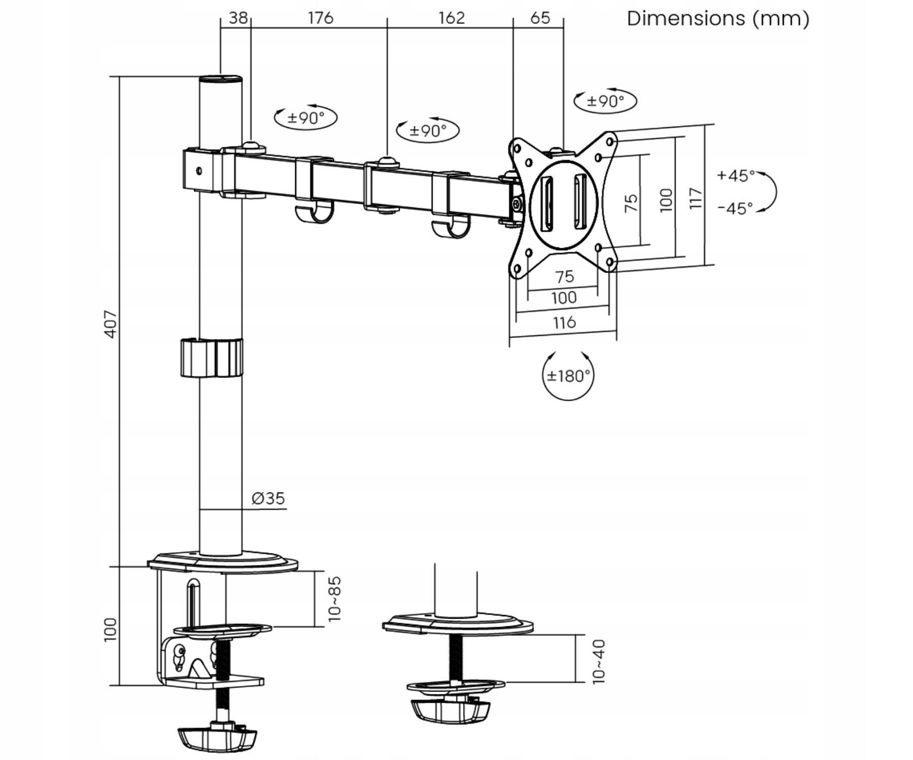 Regulacja pochylenia i obrotu – Komfort użytkowania