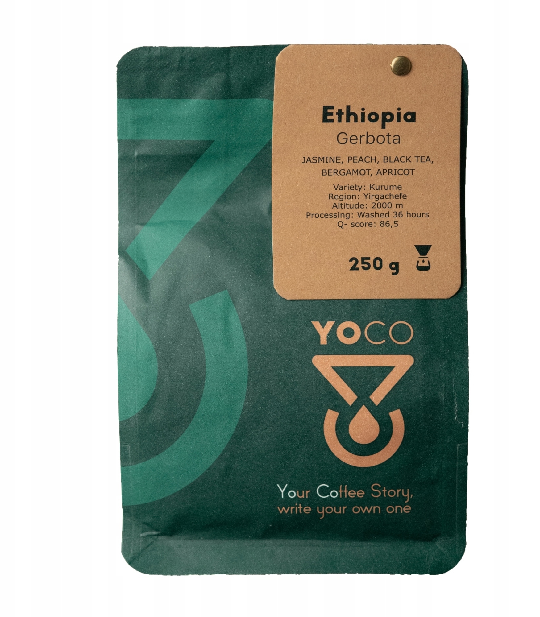Kawa ziarnista Ethiopia Gerbota Filtr 250g – Wyjątkowy smak z Etiopii