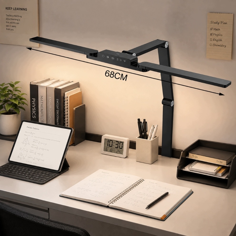 Szeroki panel LED o długości 68 cm – Więcej światła na stanowisku