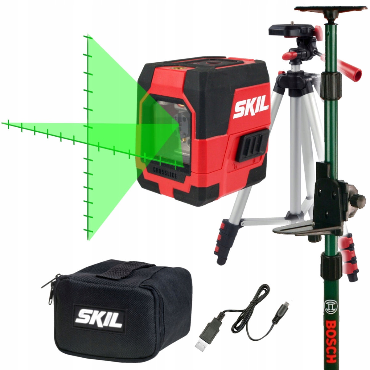Skil CROSSLINE LASER GREEN 1911DA – Precyzyjny laser krzyżowy do Twojego domu i ogrodu