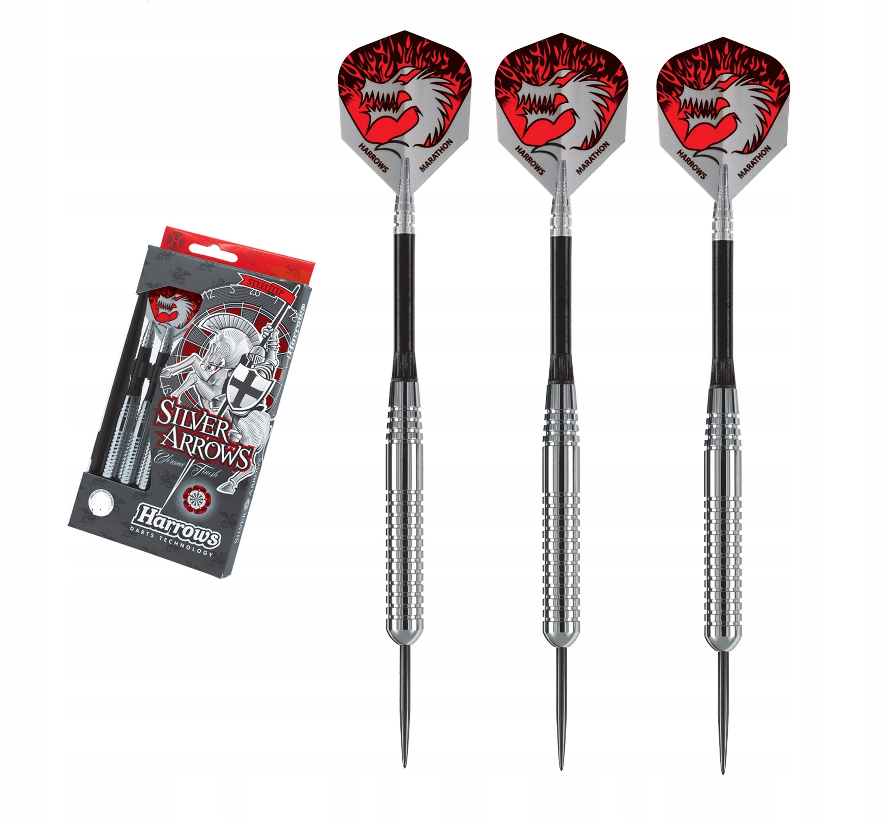 Rzutki Harrows SILVER ARROWS Eric Bristow Steeltip 22 g – Idealne do gry