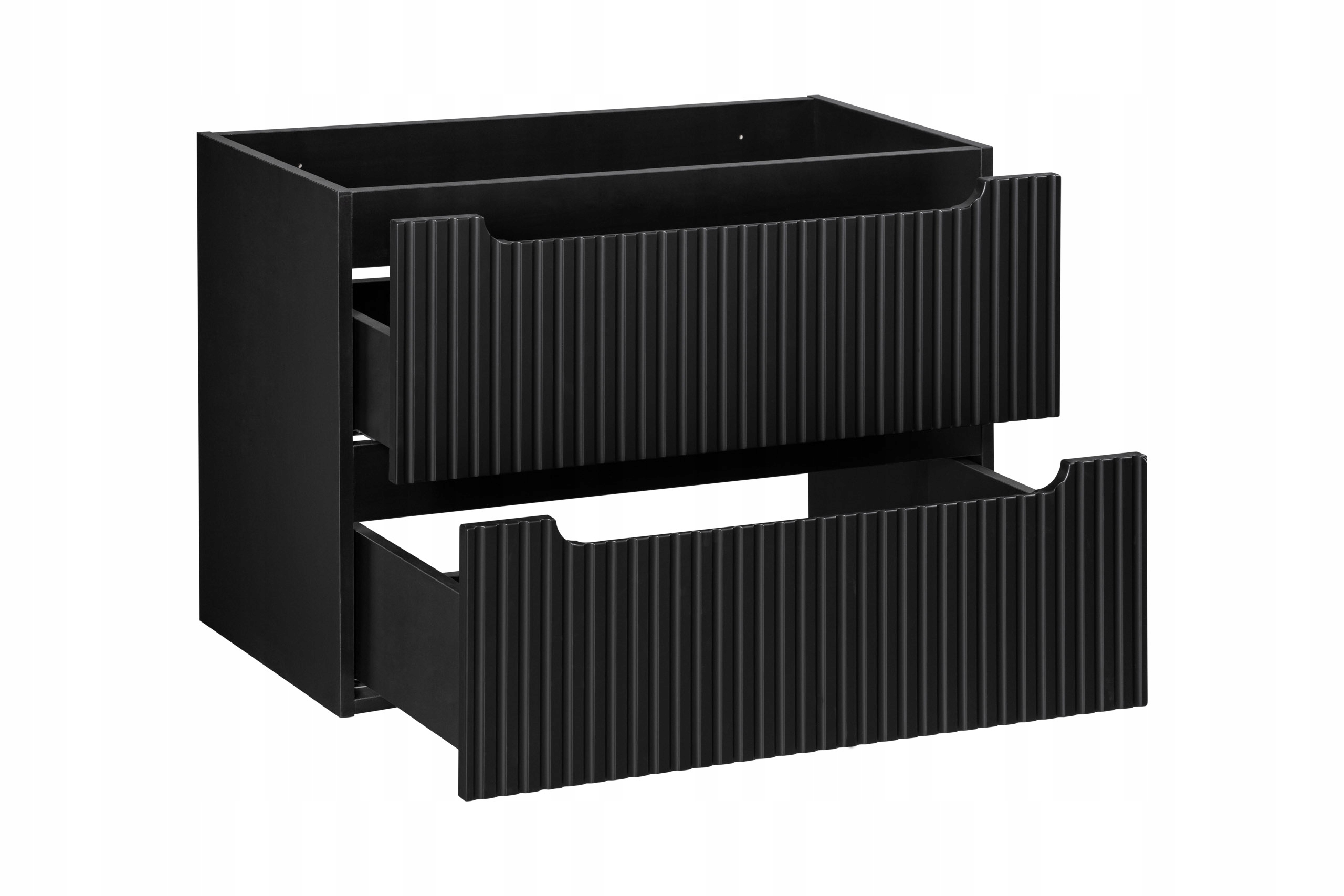 Styl nowoczesny z pionowym ryflowaniem frontów